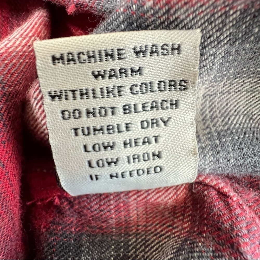 DYLAN Long Sleeve Red Black White Plaid Flannel Shirt Ultra Soft Women's Size M - Picture 16 of 16